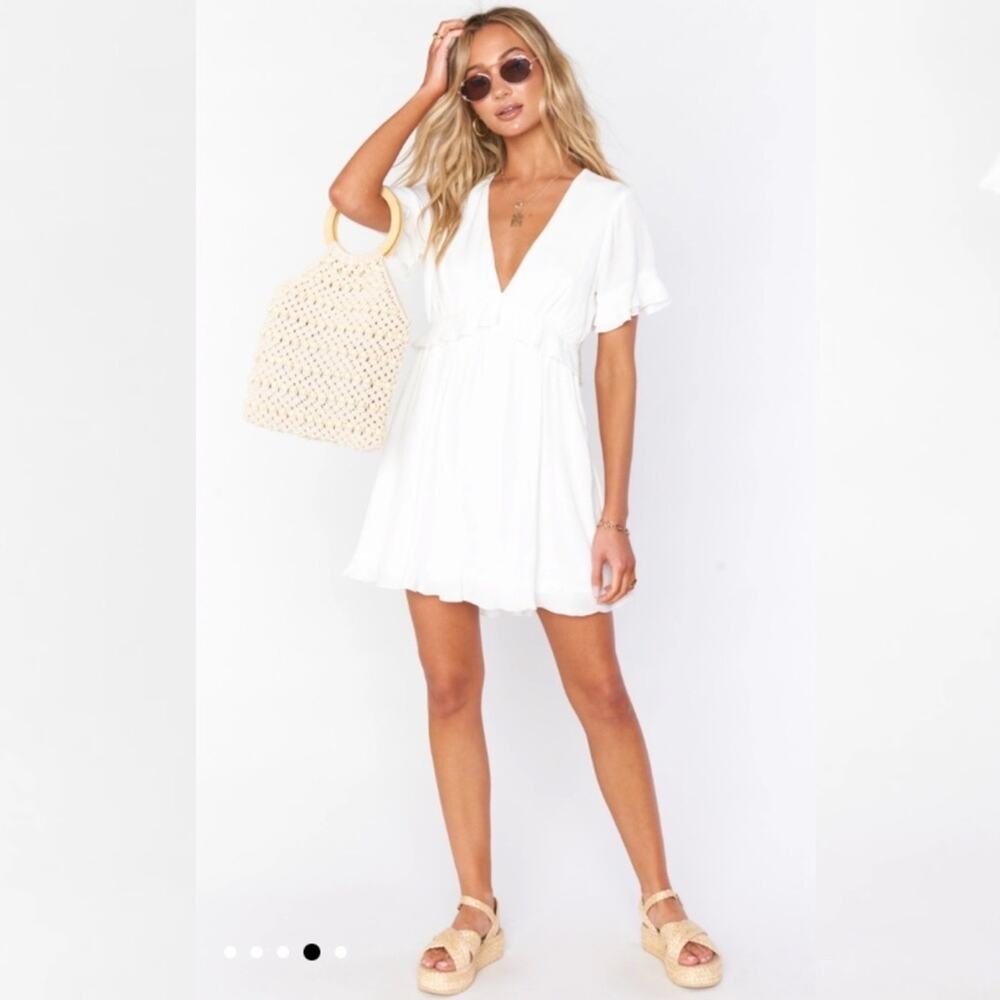 NWOT Show me Your Mumu Virginia white mini dress XS - Picture 3 of 11